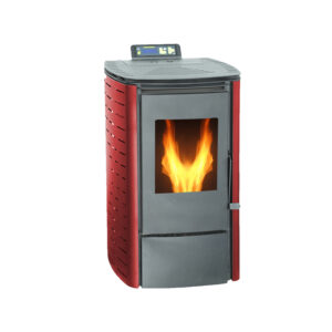 SR-A6 portable mini wood pellet stove red text